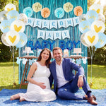 Baby Boy Baby Shower Decorations, 1 Set, Blue, for Gender Reveal
