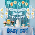 Baby Boy Baby Shower Decorations, 1 Set, Blue, for Gender Reveal