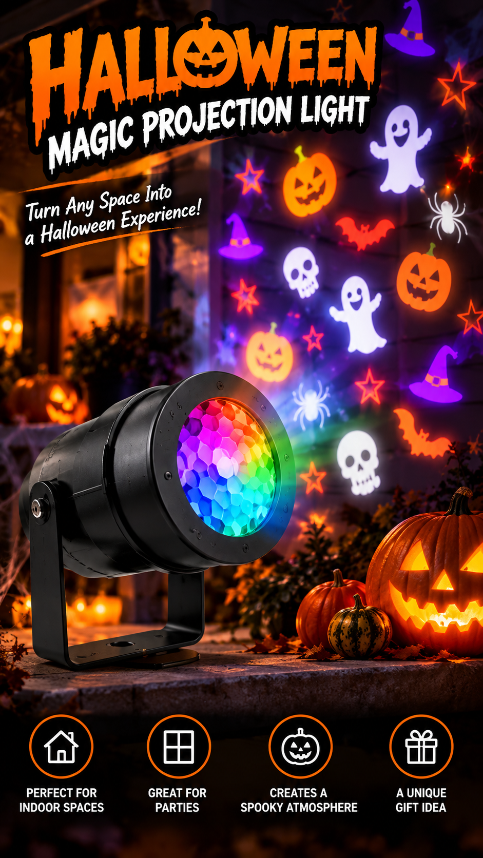 Halloween Magic Projection Light 🎃